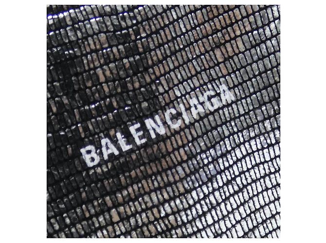 Borsa Balenciaga Bazaar Shopper in pelle Argento - vista 4