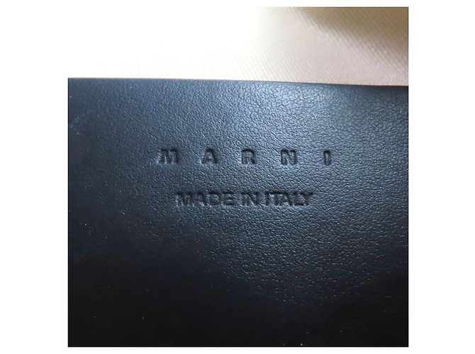 Borsa a tracolla in pelle Marni Nero - vista 14