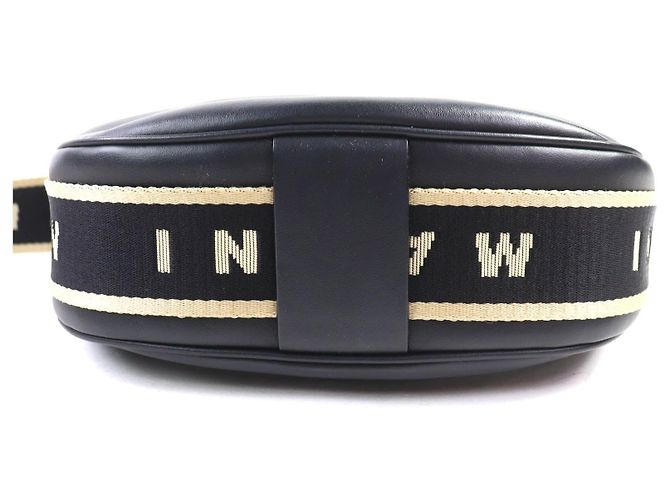 Borsa a tracolla in pelle Marni Nero - vista 5
