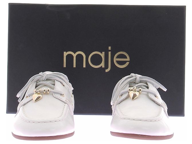 Maje Mocasines de cuero blanco - vista 8