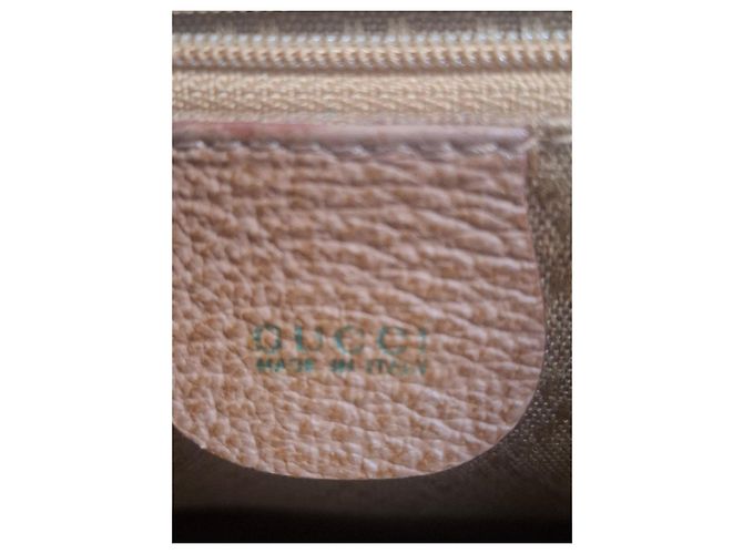 Zaino Gucci in camoscio e pelle con dettagli in bambù Marrone - vista 5