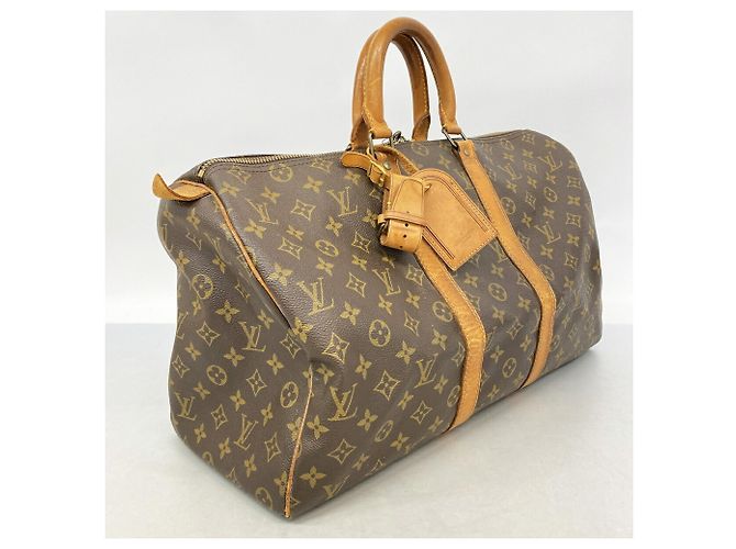 Borsa Louis Vuitton Boston Monogram Keepall 45 Marrone - vista 2