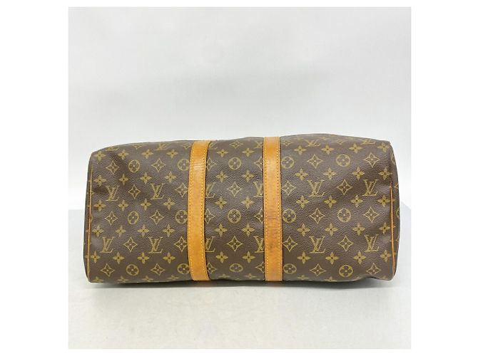 Borsa Louis Vuitton Boston Monogram Keepall 45 Marrone - vista 3
