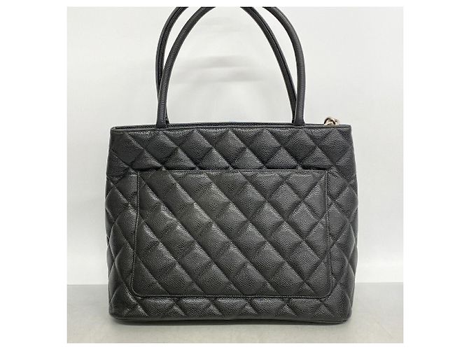 Borsa Tote Chanel in vitello martellato nero - vista 10