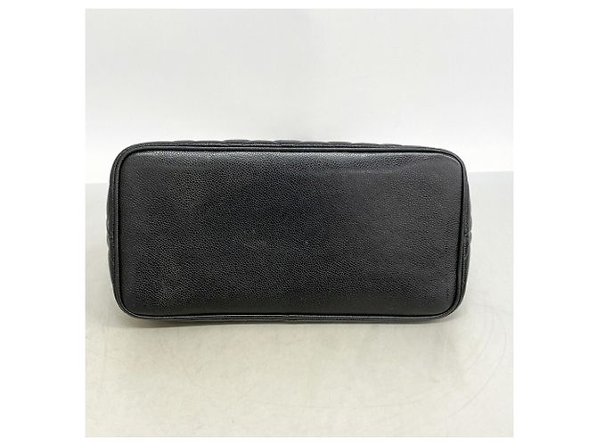 Borsa Tote Chanel in vitello martellato nero - vista 3