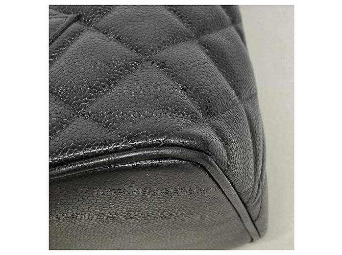 Borsa Tote Chanel in vitello martellato nero - vista 6