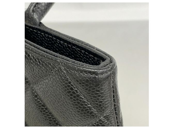 Borsa Tote Chanel in vitello martellato nero - vista 7