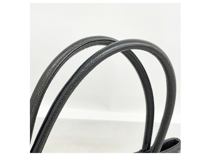 Borsa Tote Chanel in vitello martellato nero - vista 9