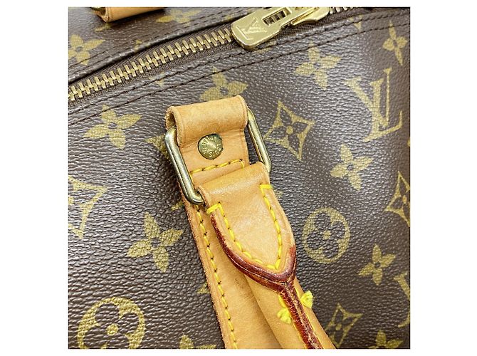 mala Louis Vuitton Boston Monogram Keepall Bandoulière 60 Marrom - vue 11