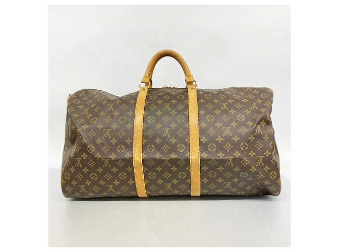 mala Louis Vuitton Boston Monogram Keepall Bandoulière 60 Marrom - vue 12