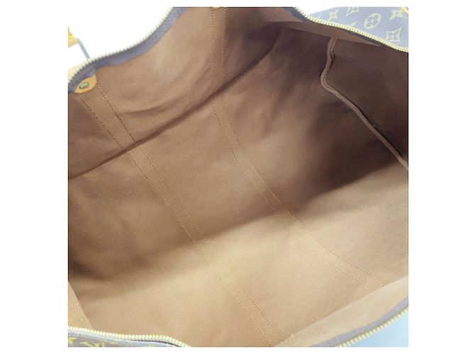 mala Louis Vuitton Boston Monogram Keepall Bandoulière 60 Marrom - vista 4