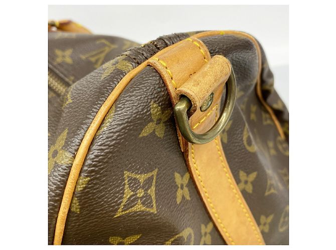 mala Louis Vuitton Boston Monogram Keepall Bandoulière 60 Marrom - vue 9