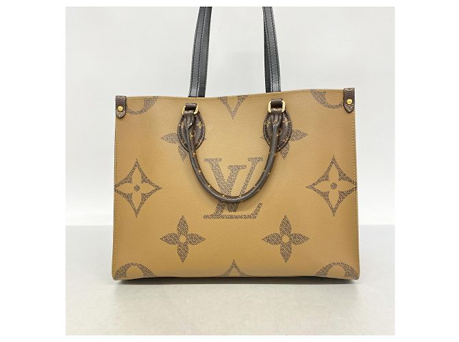 Borsa Tote Louis Vuitton Monogram Giant Reverse OnTheGo MM Marrone - vista 12