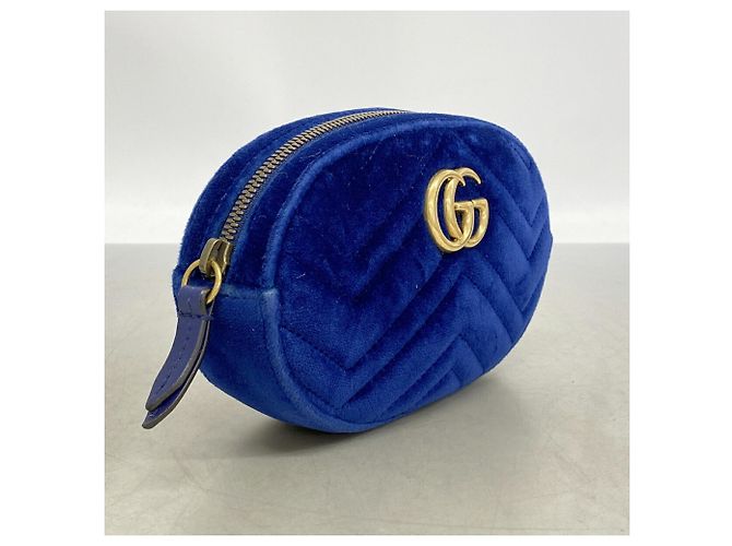 Marsupio Gucci in camoscio blu - vista 2
