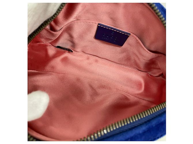 Marsupio Gucci in camoscio blu - vista 4