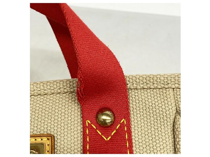 Borsa Louis Vuitton Antigua Cabas PM Beige - vista 10