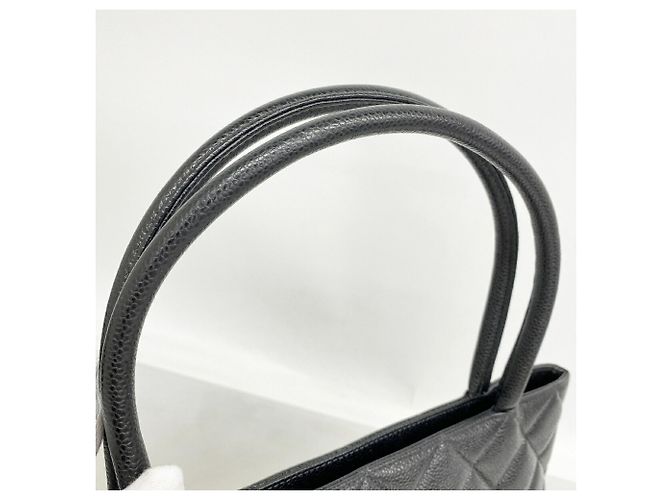 Timeless Borsa Tote Chanel in vitello grana nera Nero - vista 7