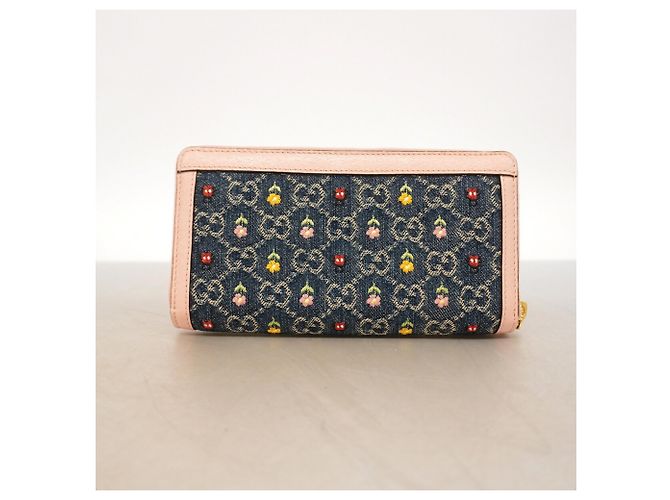 Cartera larga Gucci Ophidia de denim Rosa Azul - vista 7