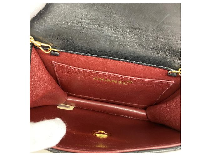Timeless Borsa a spalla Chanel Mini Matelassé con catena Nero - vista 4