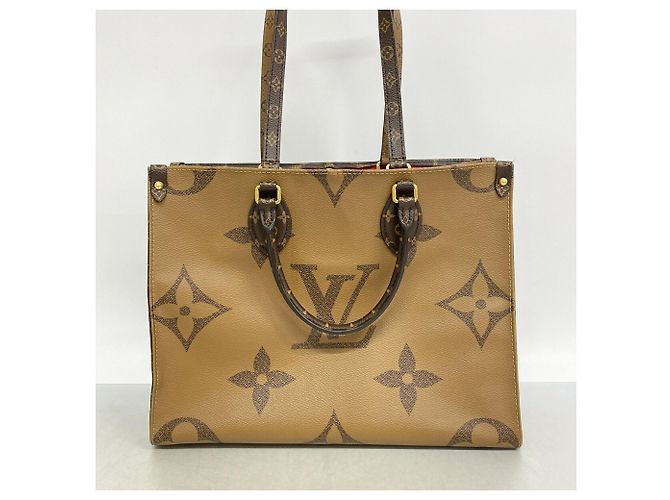 Borsa Tote Louis Vuitton Monogram Giant Reverse OnTheGo MM Marrone - vista 10