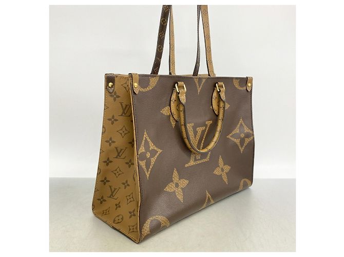 Borsa Tote Louis Vuitton Monogram Giant Reverse OnTheGo MM Marrone - vista 2