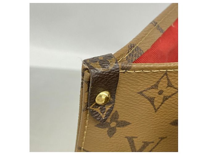 Borsa Tote Louis Vuitton Monogram Giant Reverse OnTheGo MM Marrone - vista 7