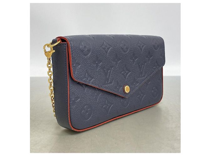 Louis Vuitton Monogram Empreinte Pochette Felicie Rosso - vista 2