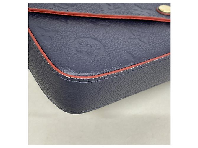 Louis Vuitton Monogram Empreinte Pochette Felicie Rosso - vista 6