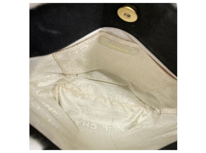 Borsa Tote Chanel in tela nera Nero - vista 4