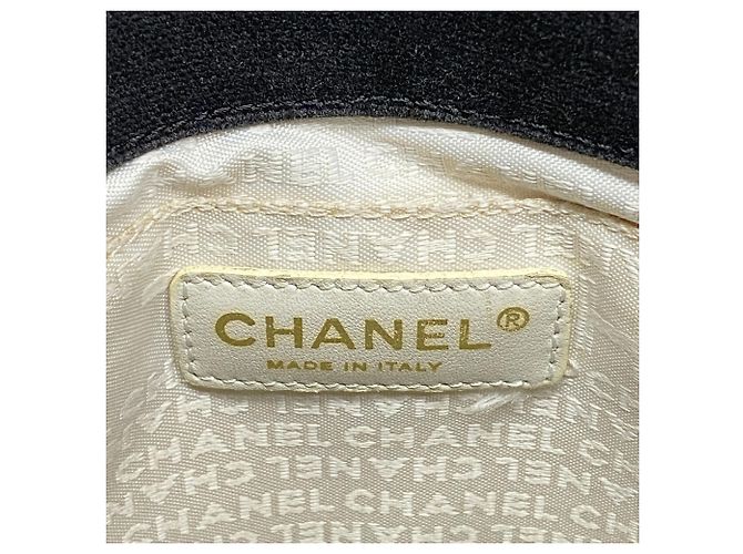 Borsa Tote Chanel in tela nera Nero - vista 5