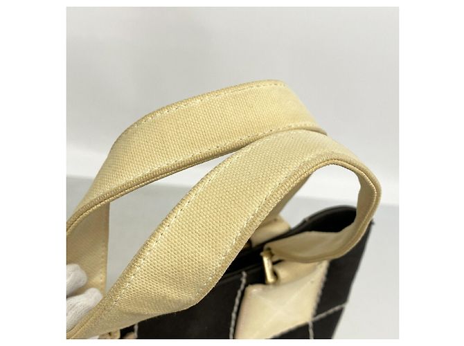 Borsa Tote Chanel in tela nera Nero - vista 8