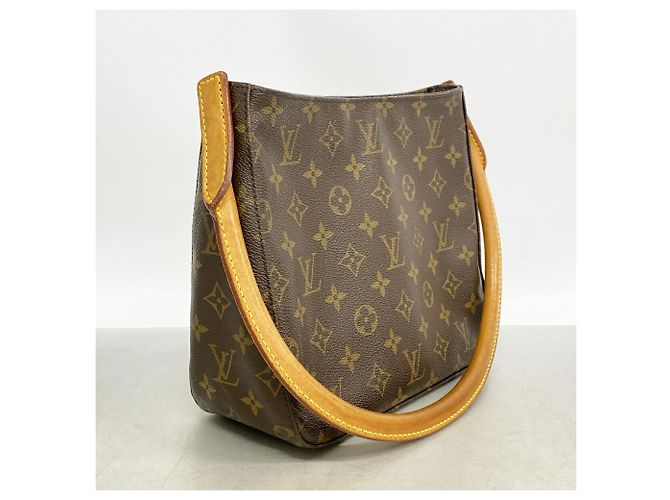 Borsa a tracolla Louis Vuitton Monogram Looping MM Marrone - vista 2
