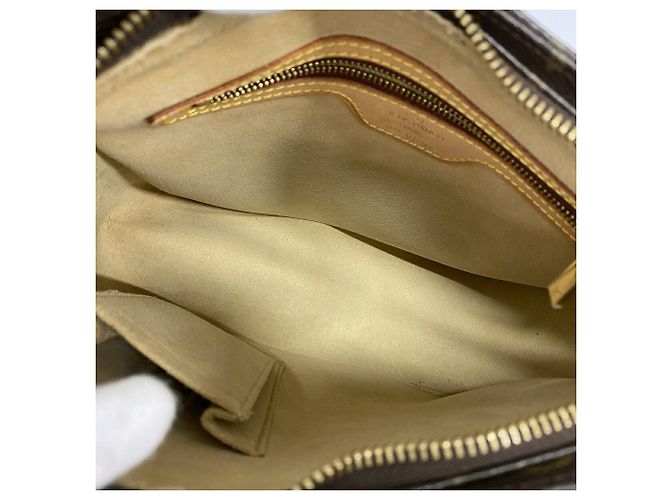 Borsa a tracolla Louis Vuitton Monogram Looping MM Marrone - vista 4