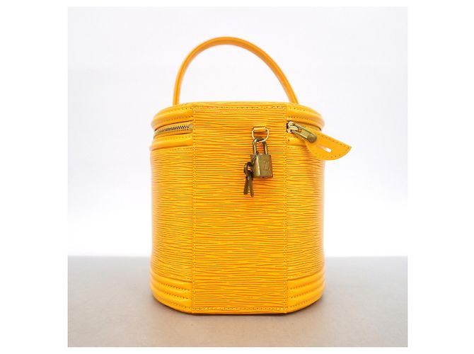 Borsa Louis Vuitton Epi Cannes Giallo - vista 11