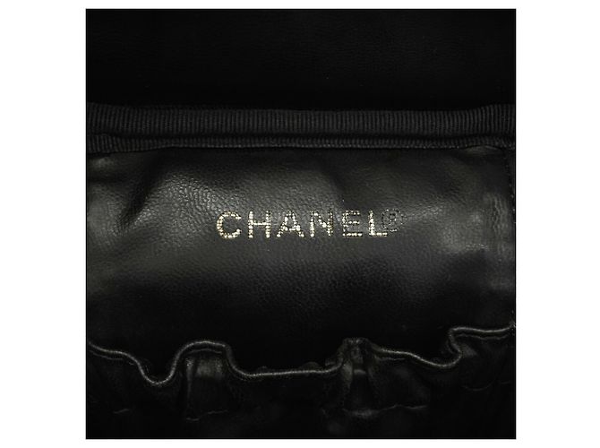Borsa Vanity Chanel in pelle di vitello martellata nera Nero - vista 5
