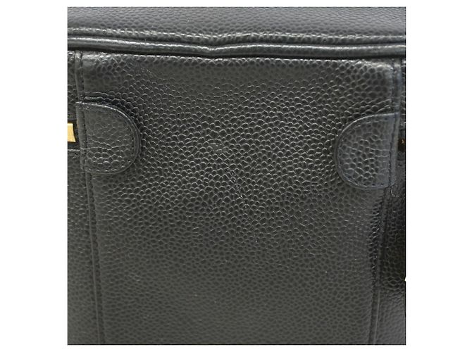 Borsa Vanity Chanel in pelle di vitello martellata nera Nero - vista 7