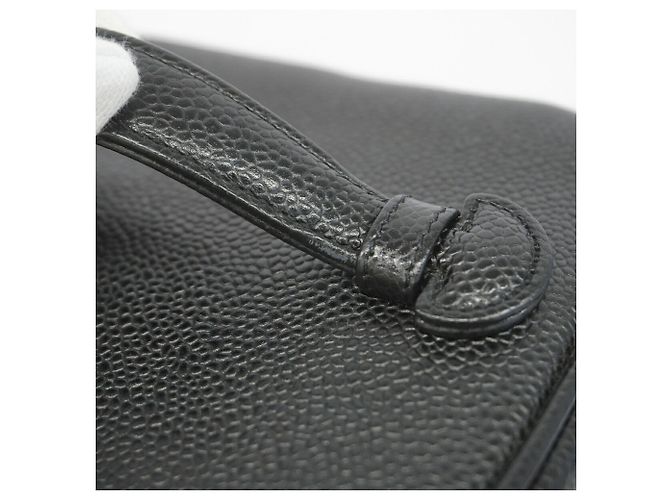Borsa Vanity Chanel in pelle di vitello martellata nera Nero - vista 8