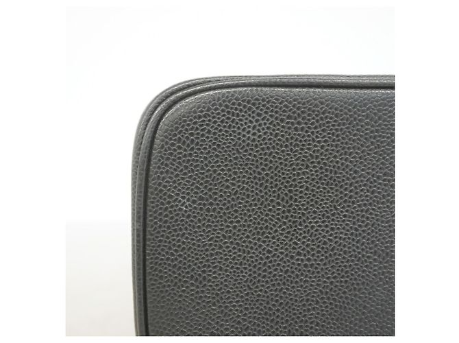 Borsa Vanity Chanel in pelle di vitello martellata nera Nero - vista 9