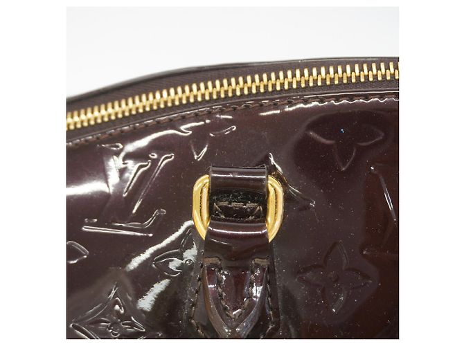 Borsa Louis Vuitton Vernis Sherwood GM in Amarante Bordò - vista 10