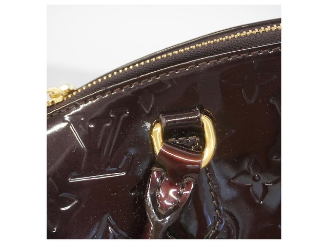 Borsa Louis Vuitton Vernis Sherwood GM in Amarante Bordò - vista 8