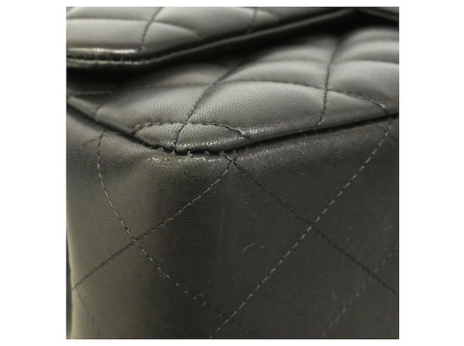 Borsa a tracolla Chanel in pelle d'agnello nera Nero - vista 6