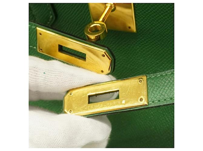 Hermès Borsa Hermes Birkin 35 Verde - vista 14