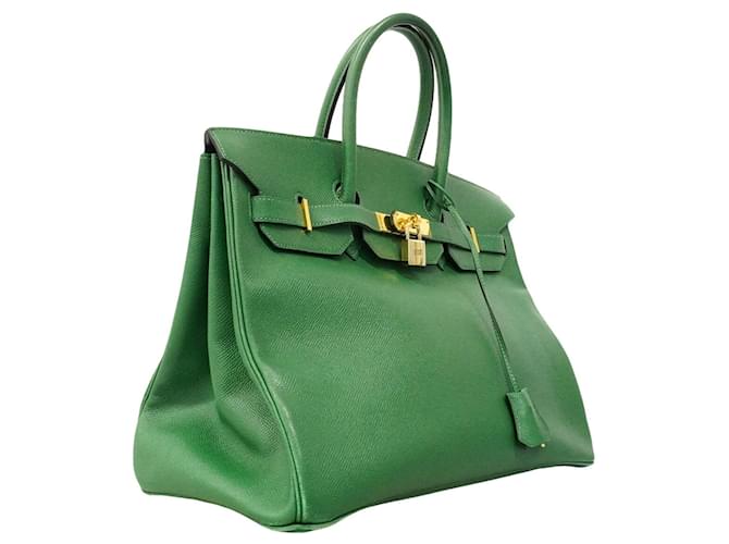 Hermès Borsa Hermes Birkin 35 Verde - vista 2