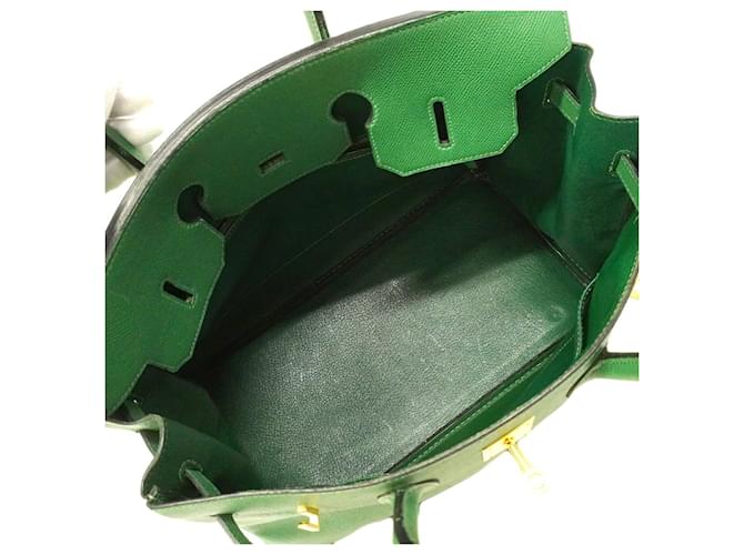 Hermès Borsa Hermes Birkin 35 Verde - vista 4