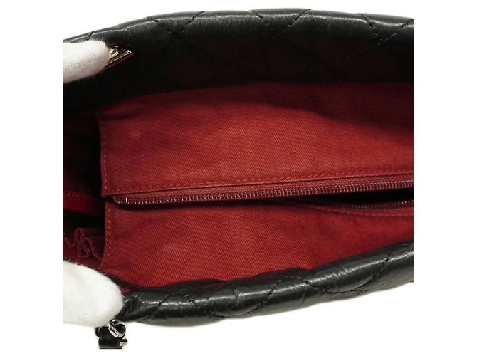 Borsa Tote Chanel Cambon in pelle di vitello Nero - vista 6
