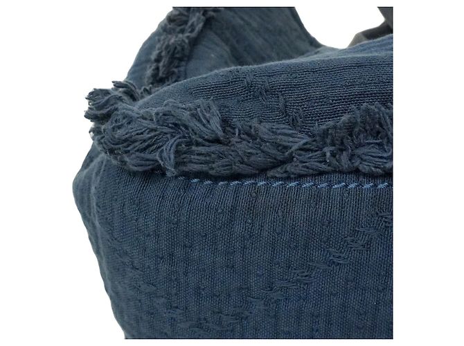 Borsa Tote Chanel Deauville con Catena Blu navy - vista 6