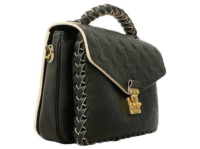 Borsa Louis Vuitton Monogram Empreinte Pochette Metis MM Nero - vista 2