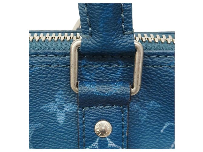 Borsa Louis Vuitton Keepall Bandoulière 25 Monogram Pigment Blu - vista 7
