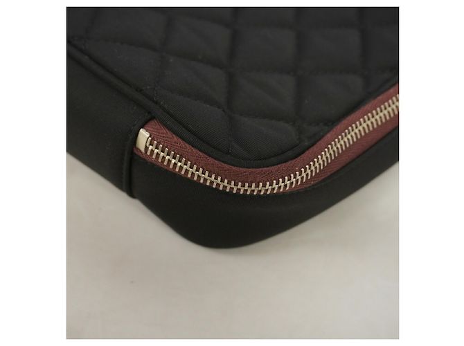 Borsa per laptop Chanel Matelassé Nylon Nero - vista 6