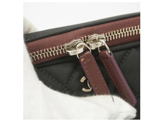 Borsa per laptop Chanel Matelassé Nylon Nero - vista 7